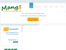 Tablet Screenshot of mangoplumbing.com